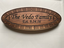 Load image into Gallery viewer, Personalized Family Cribbage Board