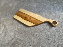 Load image into Gallery viewer, #1 - Hickory Charcuterie Board - Rounded Handle 19&quot; x 6.25&quot;
