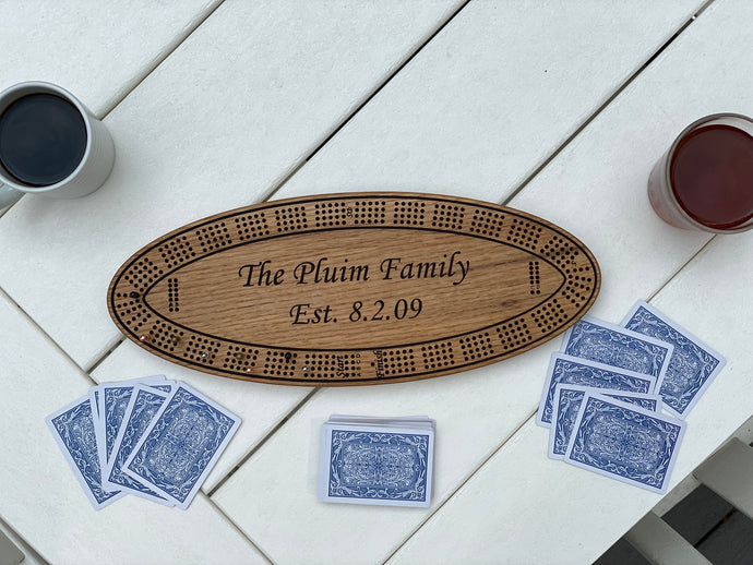 Personalized Family Cribbage Board