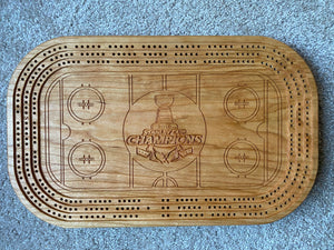 Customized Hockey Rink Cribbage Boards