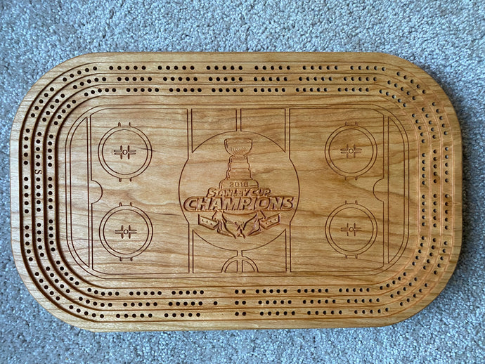 Customized Hockey Rink Cribbage Boards