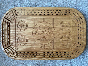 Customized Hockey Rink Cribbage Boards