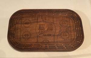 Customized Hockey Rink Cribbage Boards