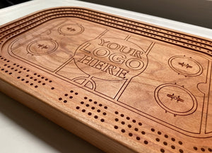 Customized Hockey Rink Cribbage Boards