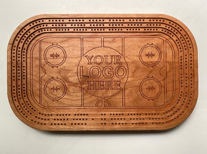 Customized Hockey Rink Cribbage Boards