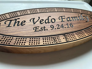 Personalized Family Cribbage Board