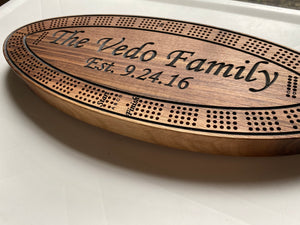Personalized Family Cribbage Board
