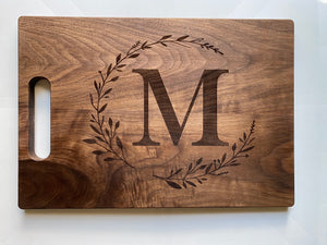 Personalized Charcuterie Board - Black Walnut